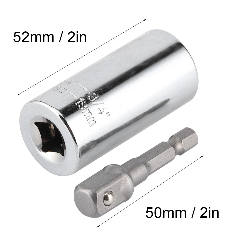 Universal-steckschlüssel 7-19 Mm Für Kfz-reparaturen, 3/8" Multifunktions-ratschenschlüssel-set (2-teilig)