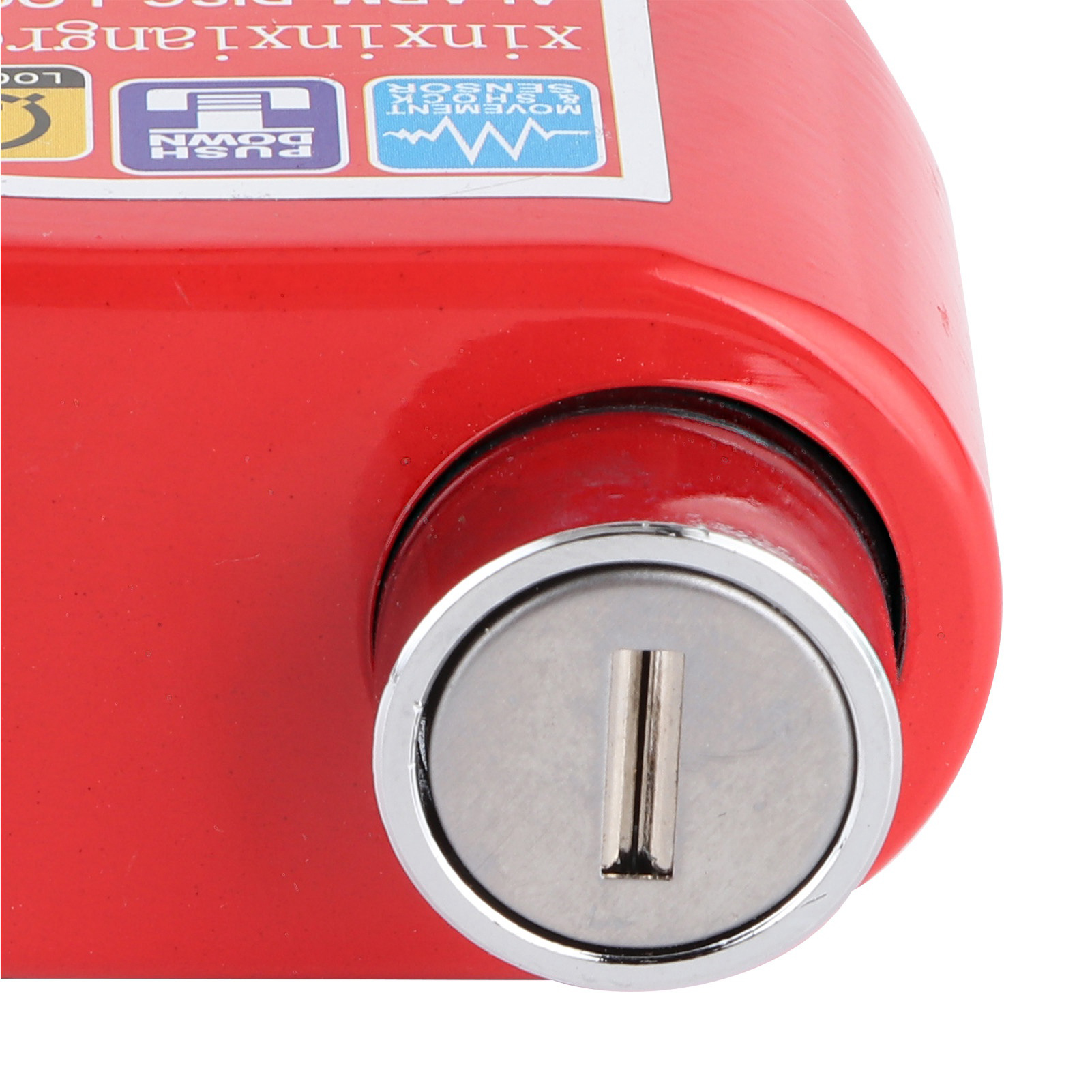 Motorrad-bremsscheibenschloss Mit Alarm, 110 Db (batterie Enthalten), Rot