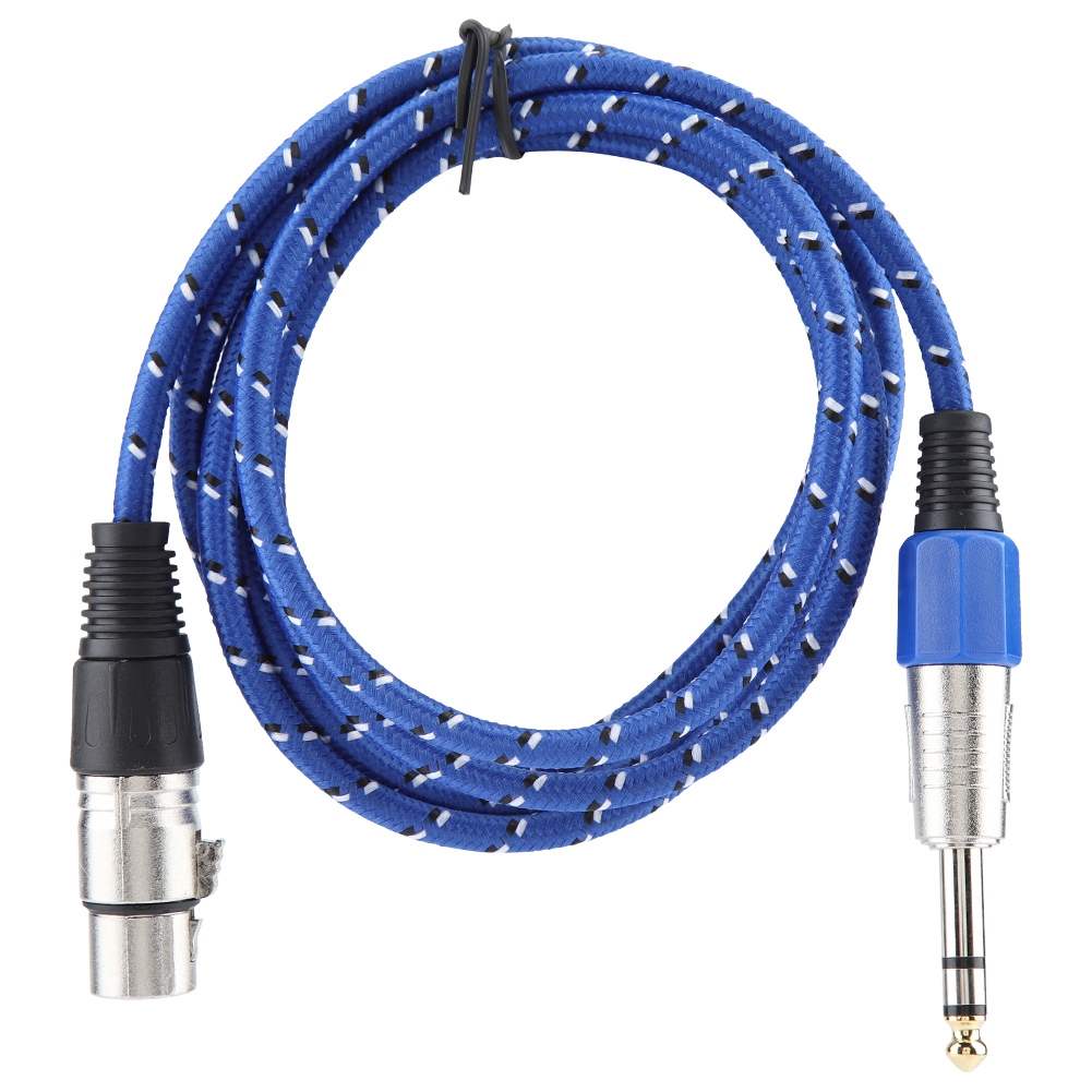 Dreiadriges Auto-audio-upgrade-kabel, 6,35 Mm Dick (silberweiß)