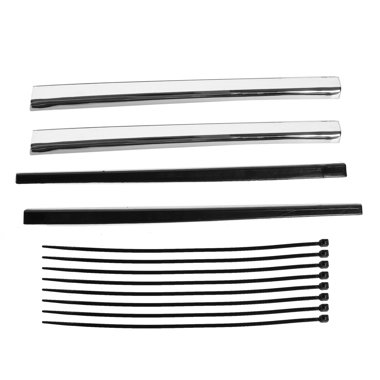 Maybach Frontzierleisten-set Für Mercedes-benz E-klasse (2016-2020) (8-teilig, Hochglanz-finish, Geprägtes Emblem) (übergroß)