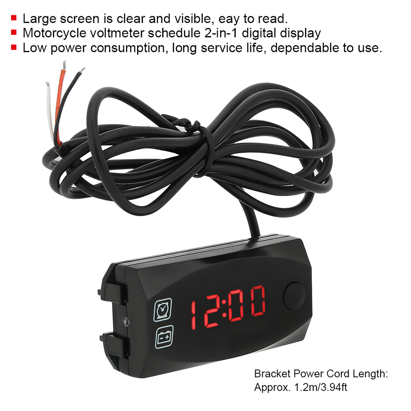 Voltmeter, Elektronischer Timer, 2-in-1 Multifunktions-led-zähler, Rot