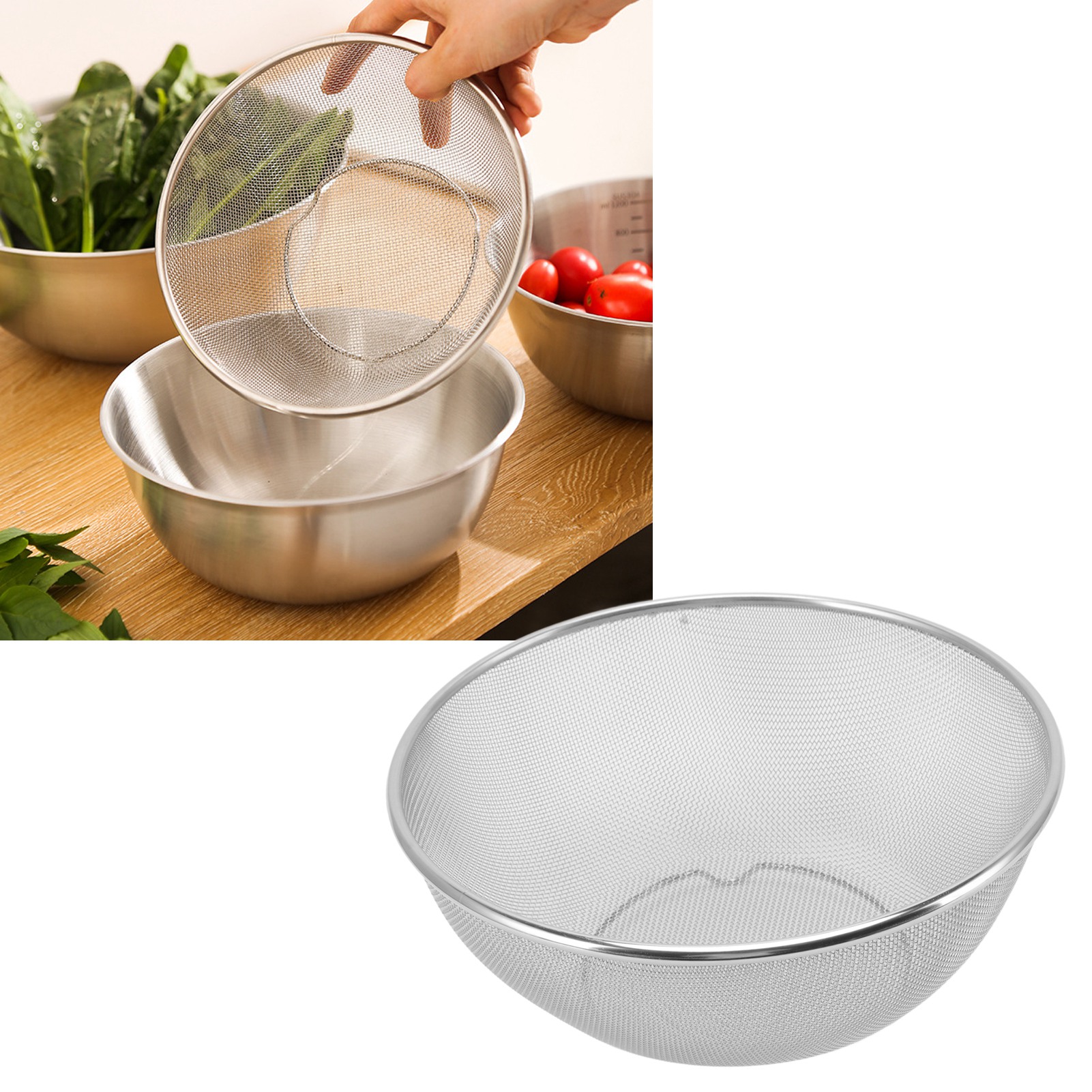 24 Cm Sieb, Salatschüssel, Obstschale, Salatteller, Eierschüssel, Reiskorb, Einzelnes Maschensieb