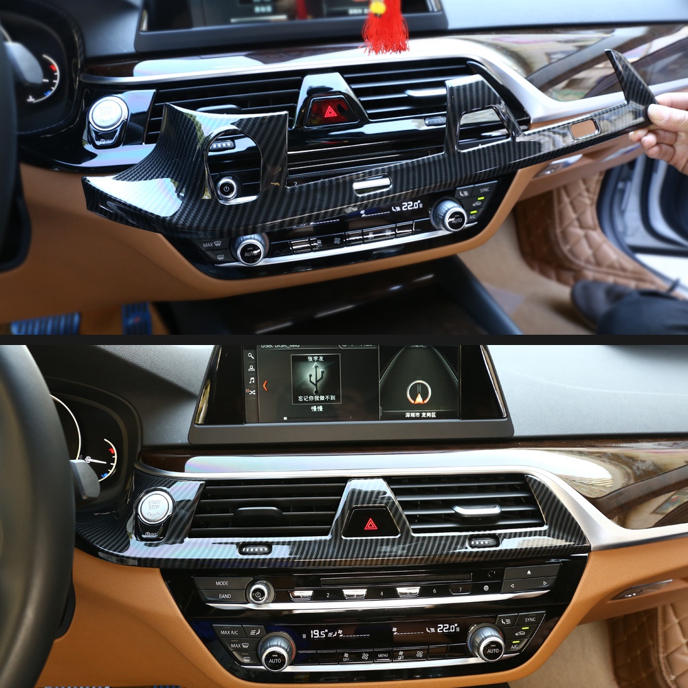 Bmw 5er G30 (2017-2018), Carbonfaser-zierelemente An Den Lüftungsdüsen Der Mittelkonsole