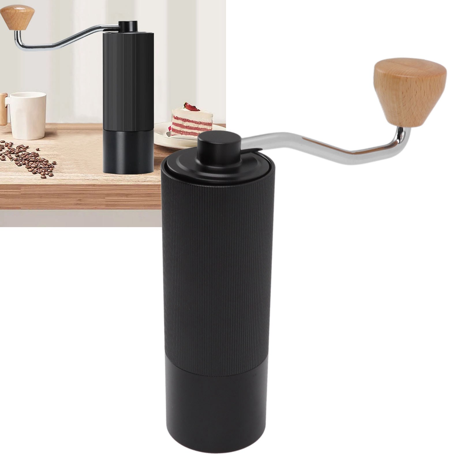 Manuelle Doppelwellen-kaffeemühle Aus Aluminiumlegierung, Präzisions-espressomühle.