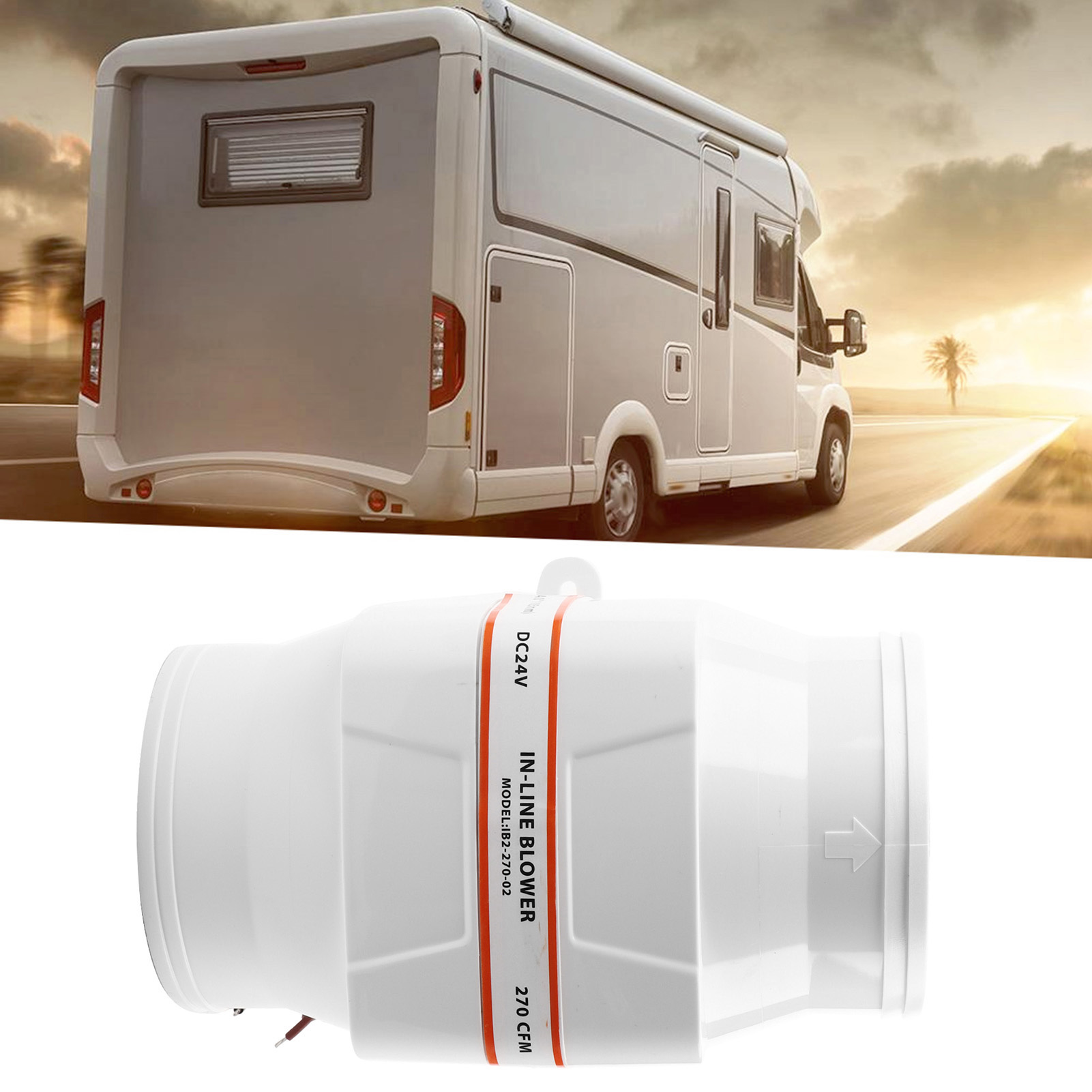 4-zoll-gleichstrom-12v/24v-elektro-zylinderlüfter, Leise Und Leistungsstark, Speziell Für Yachten Und Wohnmobile (ib2-270-02, 24v)
