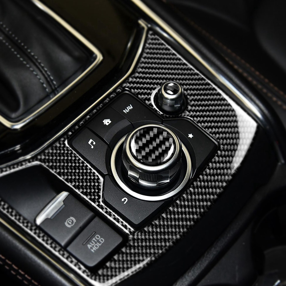 Dekorative Carbonfaser-aufkleber Für Die Multimedia-tasten Des Mazda Cx-5 (2017-2018) (2er-set)