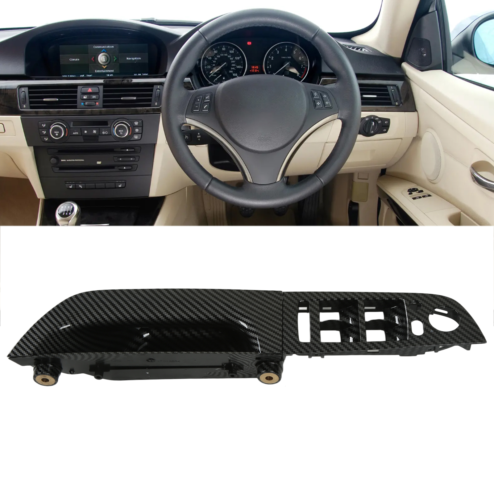 Tür- Und Fensterbedienelemente In Carbonfaser-optik Passend Für Bmw 3er 320i 2007-2014 (rechtslenker).