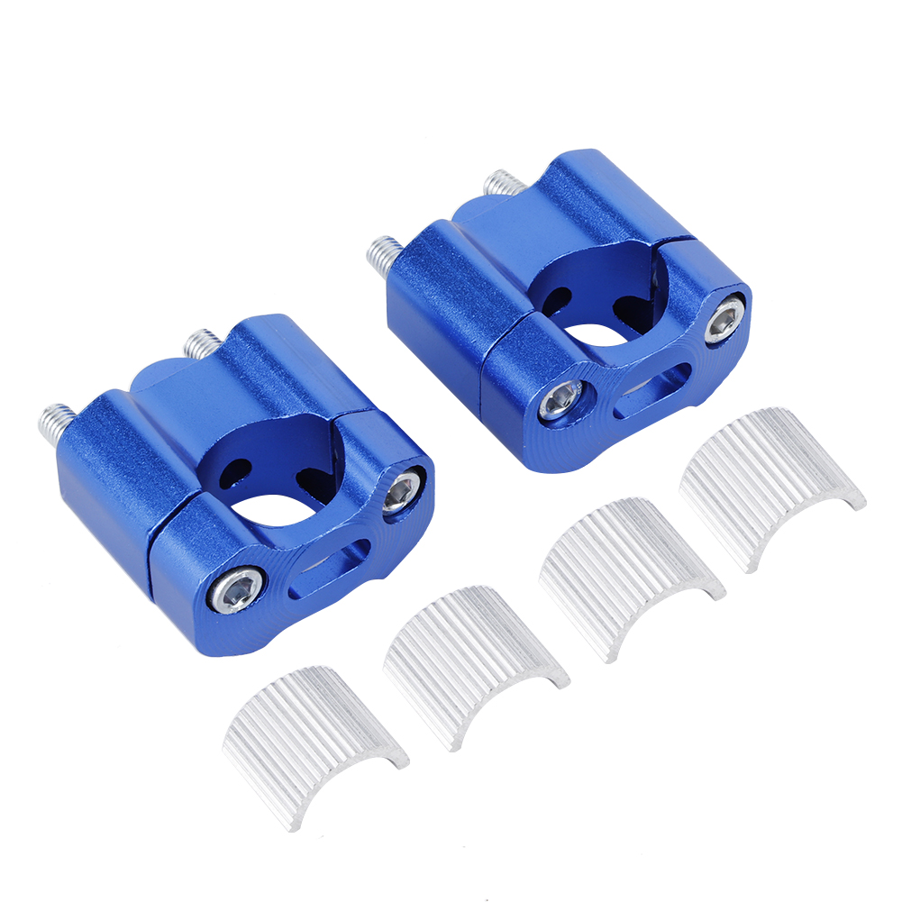 Universelle Motorradschlauchschelle, Verstellbarer Durchmesser 22 Mm / 28 Mm, Aluminiumlegierung (paar), Blau