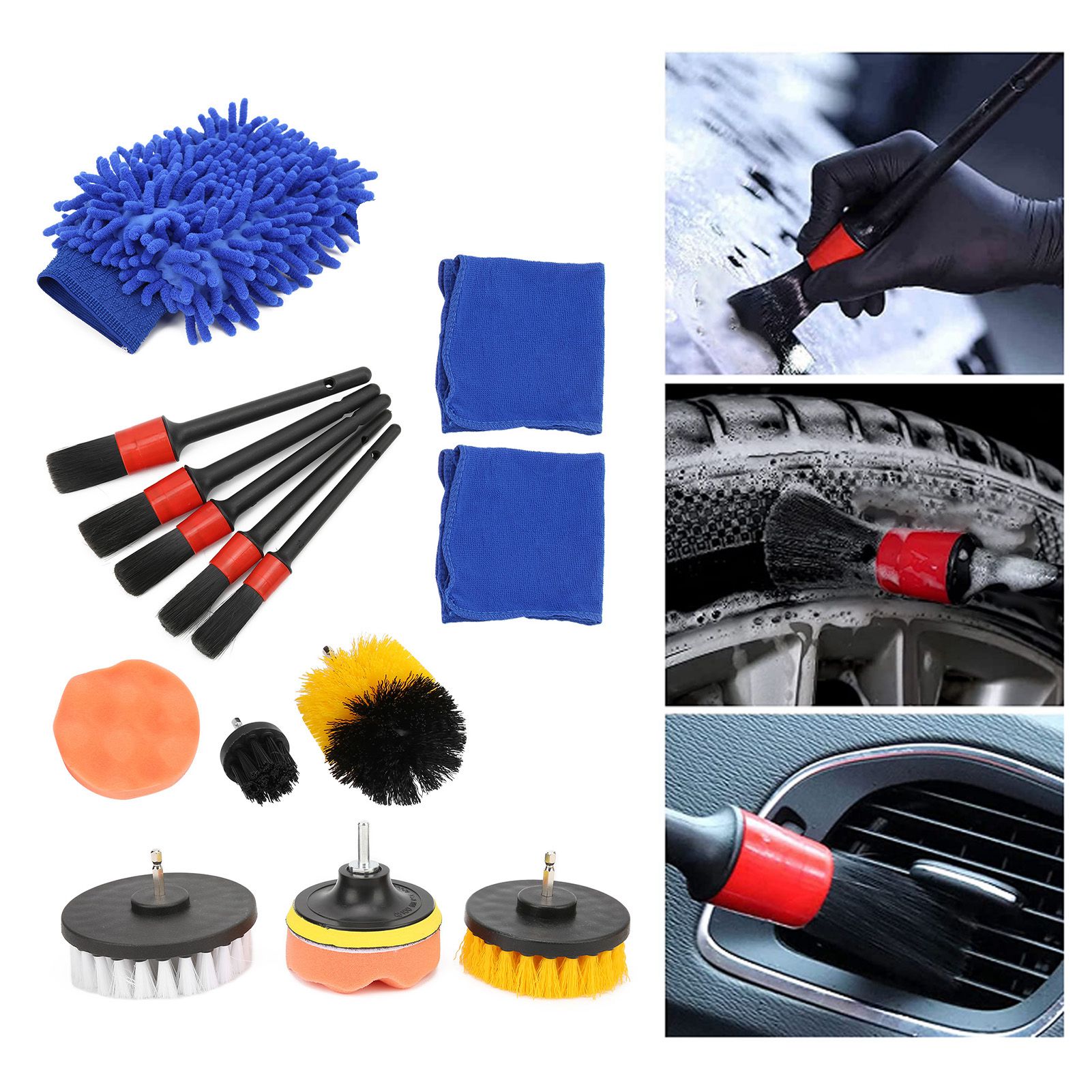 Set Mit 15 Präzisionsbürsten Für Elektrische Bohrmaschinen Und Autos