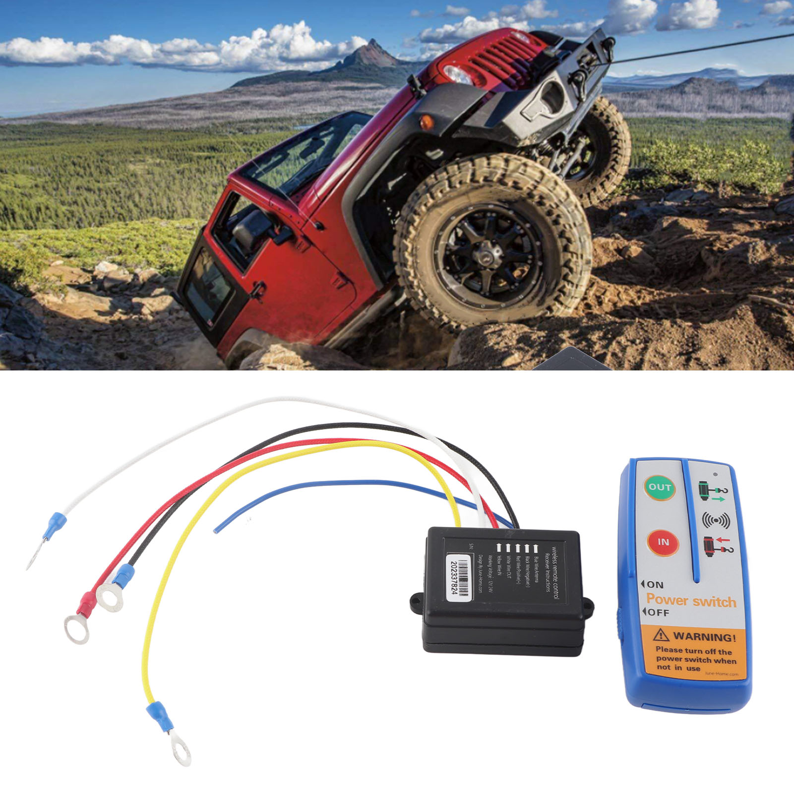 12v-elektro-windenrelais, Drahtloses Windensteuerungssystem, All-terrain-windensteuerung Geeignet Für Lkws, Atvs Und Suvs (inkl. Batterie)