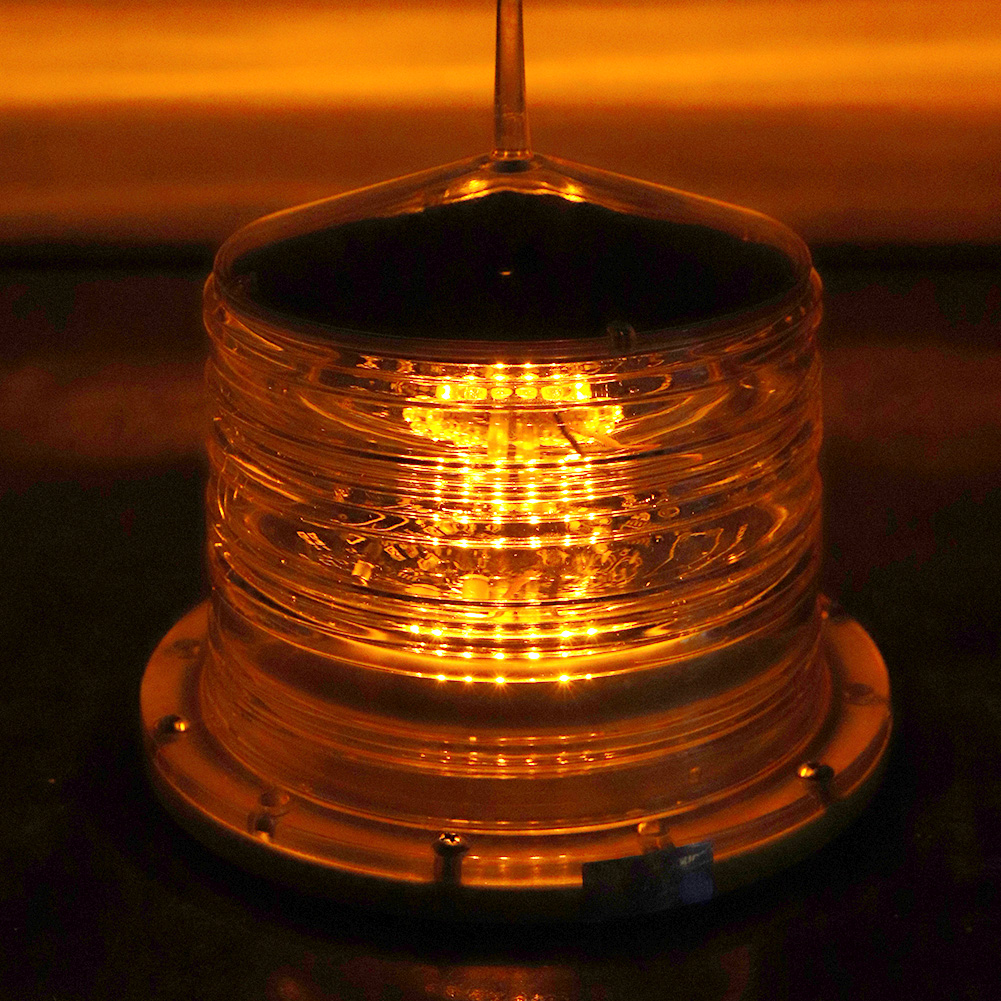 Wasserdichte, Solarbetriebene Seenotbake, Typ 256, Schiffsbeleuchtung (gelber Sockel)
