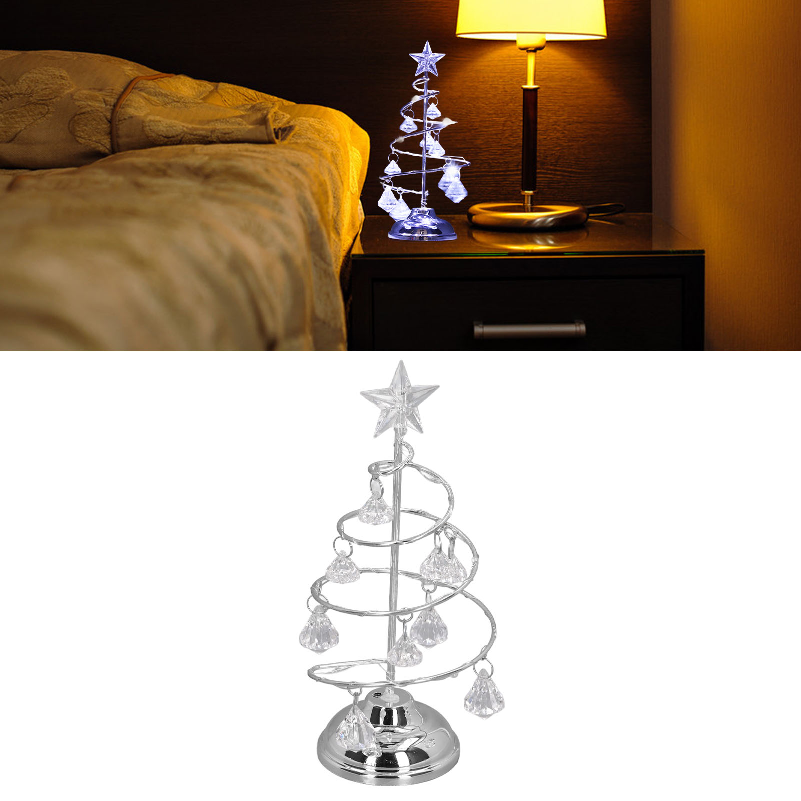 Weihnachtsgeschenke, Beleuchtete Weihnachtsbäume, Kristall-weihnachtsbäume, Nachtlichter, Weihnachtsdekorationen, Schmiedeeiserne Bäume, Kleine Warme Goldlichter.