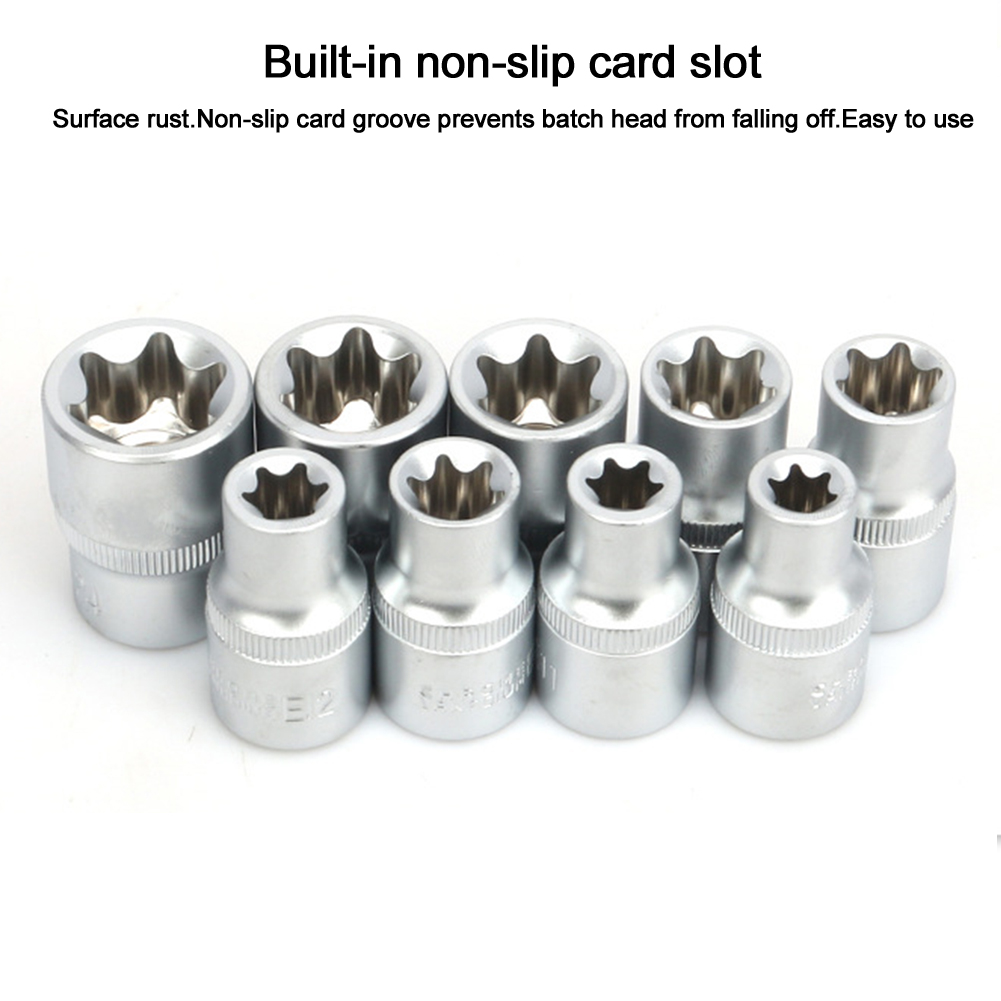 Kfz-reparaturwerkzeugset: 19-teiliges Set Inklusive Torx-steckschlüssel, T-schraubendreher, E-schraubendreher Und Blumenschraubendreher.
