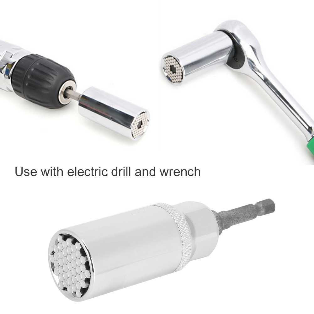 Multifunktionaler Universal-steckschlüssel 9–21 Mm (3/8 Zoll Oder 10 Mm) Für Kfz-reparaturen, Verstärkter 22-mm-universal-sechskant-steckschlüssel
