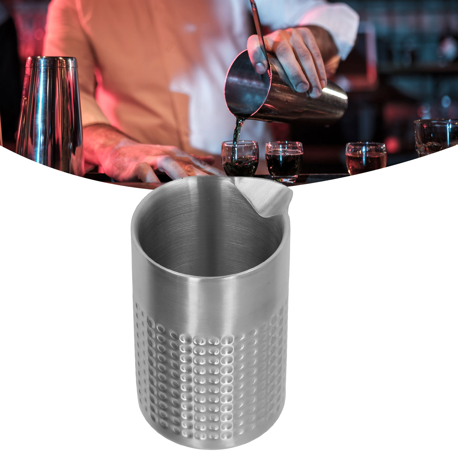 Messglas Aus Edelstahl 304, Unzenglas, Latte-art-glas, Cocktailglas, Doppelwandiges Rührglas