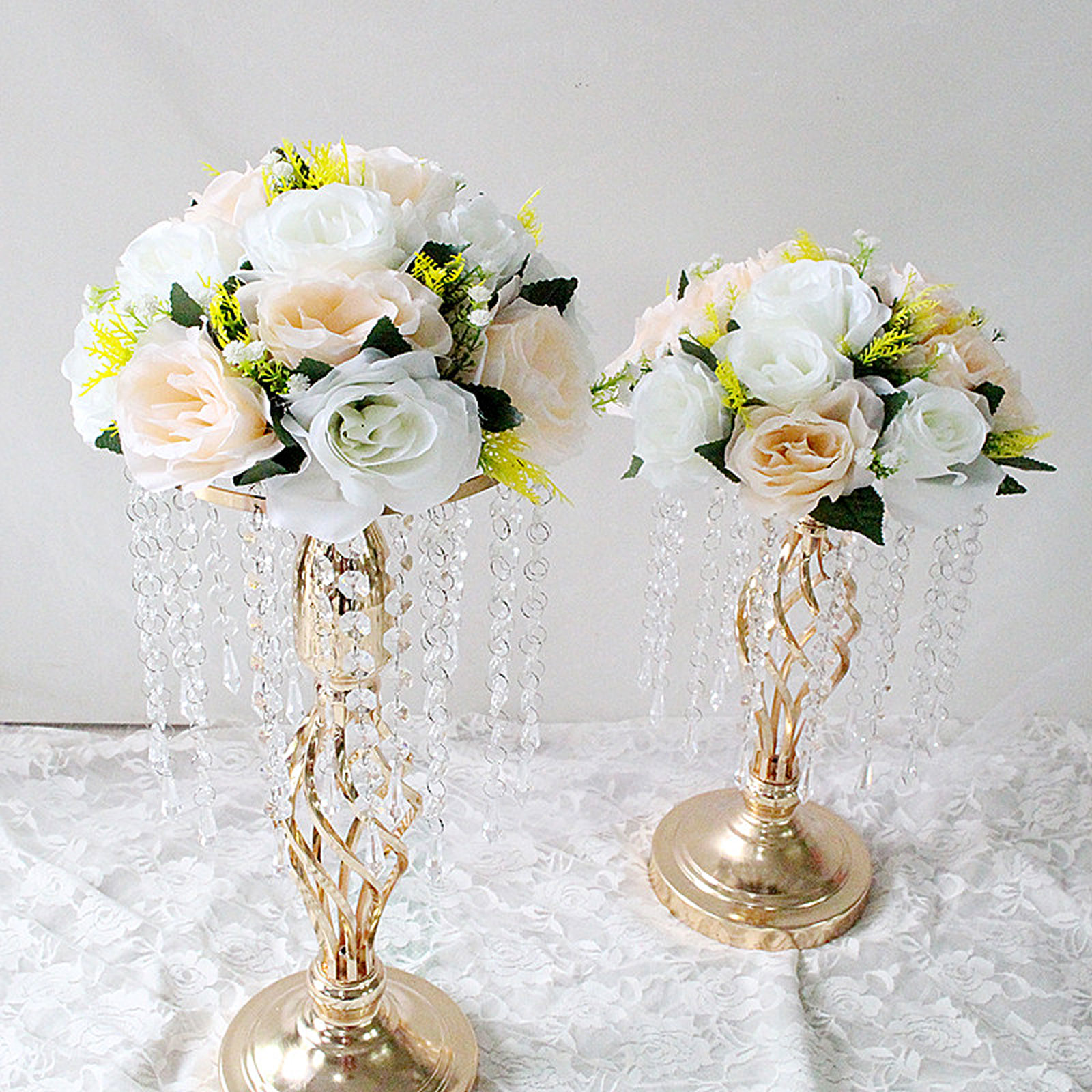 Römische Säulen Für Den Mittelgang, Künstliche Seidenblumenkugeln, Dekorationen Für Hochzeitsautos, Kapellendekorationen, Hochzeitsaccessoires