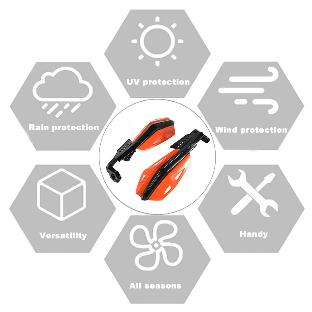 7/8" (22 Mm) Abs-handschützer Mit Fallschutz, Kompatibel Mit Motorrädern Von Honda, Yamaha, Victory, Indian, Geländefahrzeugen, Elektrofahrzeugen, Rollern Usw. Farbe: Orange.