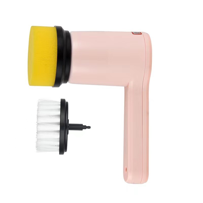 Multifunktionale Elektrische Reinigungsbürste, Wc-reinigungswerkzeug, Manuelle Küchenreinigungsbürste, Praktische Kabellose Geschirrbürste, Pink + Drei Geschwindigkeiten + 800 Mah + Standardkonfigurat