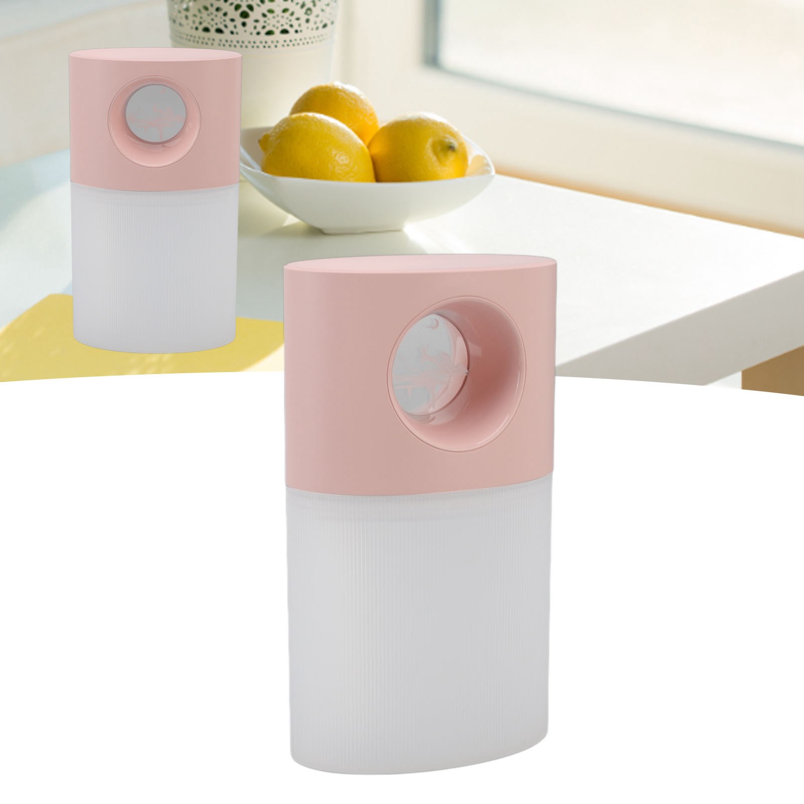 350-ml-mini-luftbefeuchter Mit Nachtlicht, Usb-aufladbar, Rosa