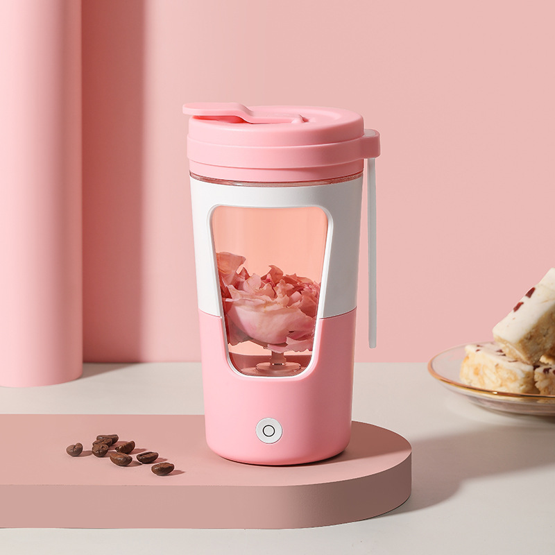 Coffee Boy Vollautomatischer Mixbecher, Wiederaufladbarer Pinkfarbener Elektrischer Shaker, Ideal Für Fitness- Und Proteinshakes.