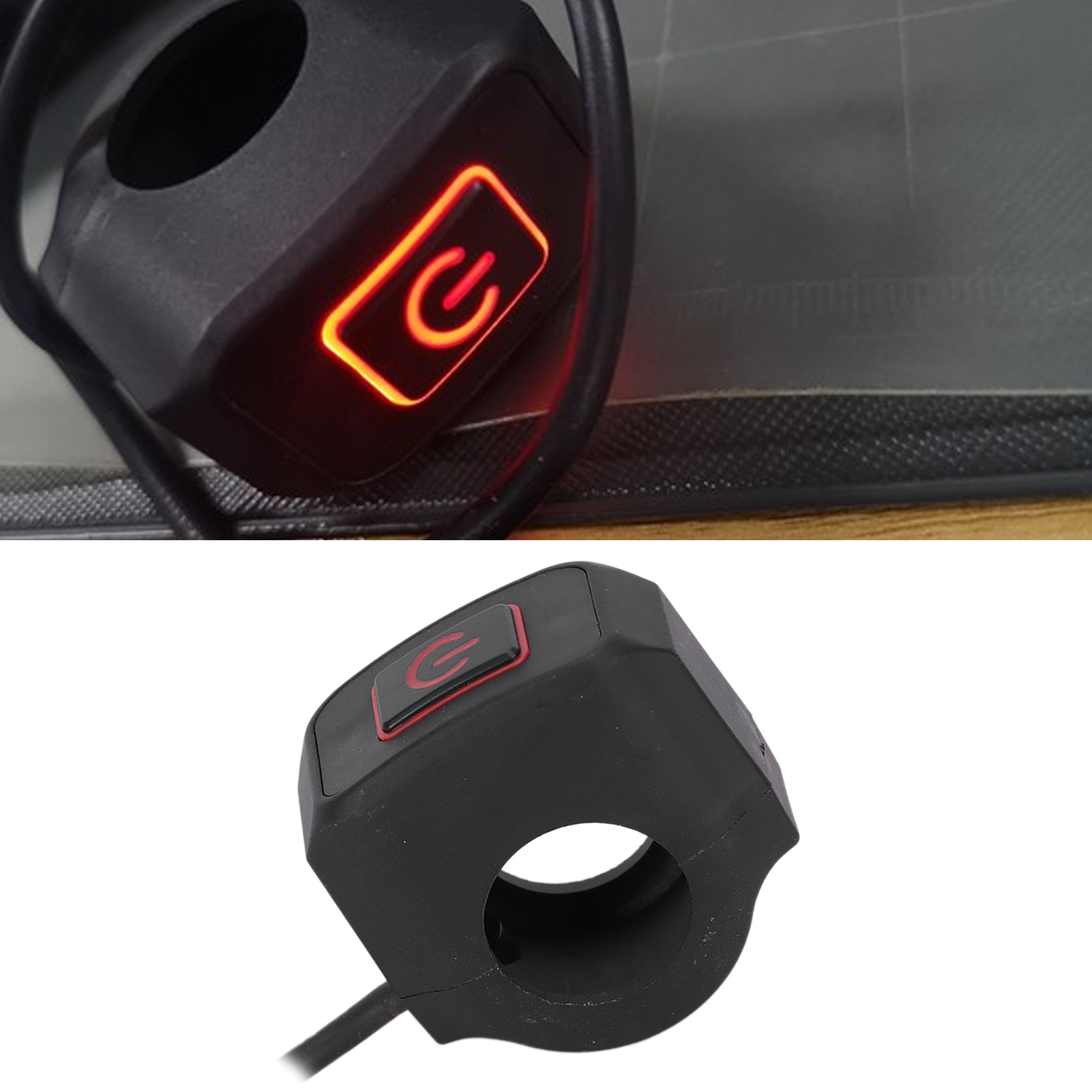 Universalschalter Für 22-mm-motorradlenker (rot)