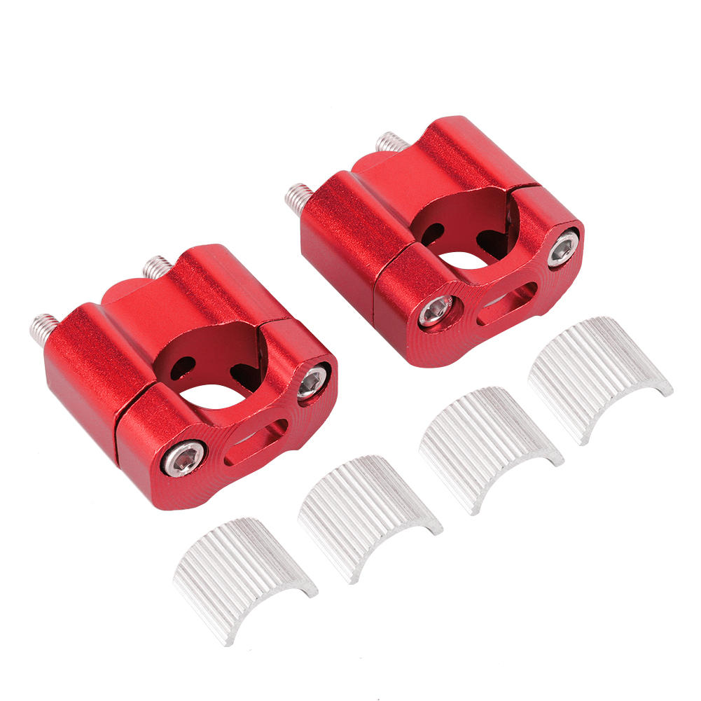 Universelle Motorradschlauchschelle, Verstellbarer Durchmesser 22 Mm / 28 Mm, Aluminiumlegierung (paar), Rot