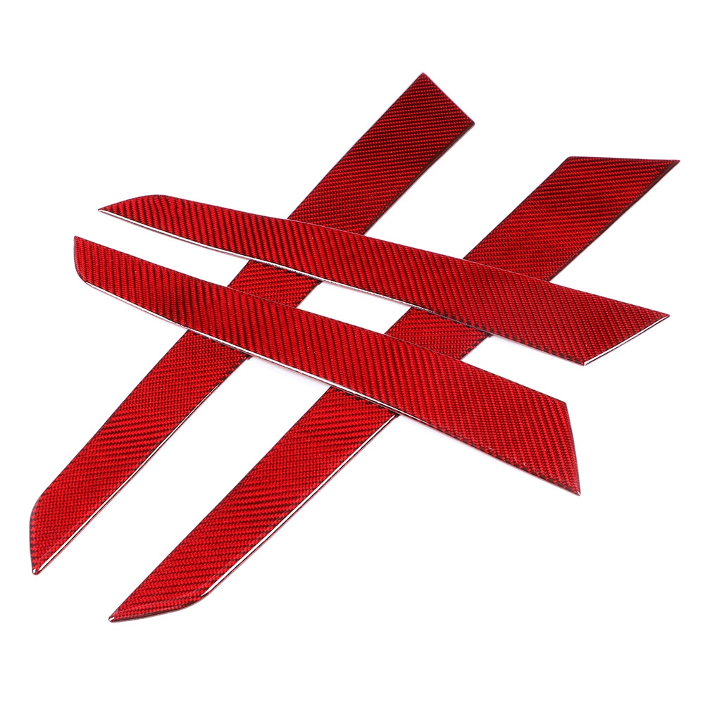 Satz Türverkleidungsleisten (4-teilig) Aus Roter Kohlefaser Für Mercedes-benz C-klasse W204 (2007-2013).