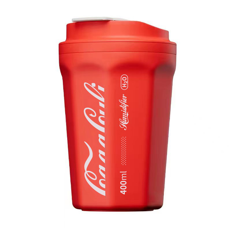 Neu Für 2022: Cola-becherförmiger Luftbefeuchter Mit Flamme, Usb-aufladbar, Kabellos, Für Das Auto, Cola-rote Version (usb).