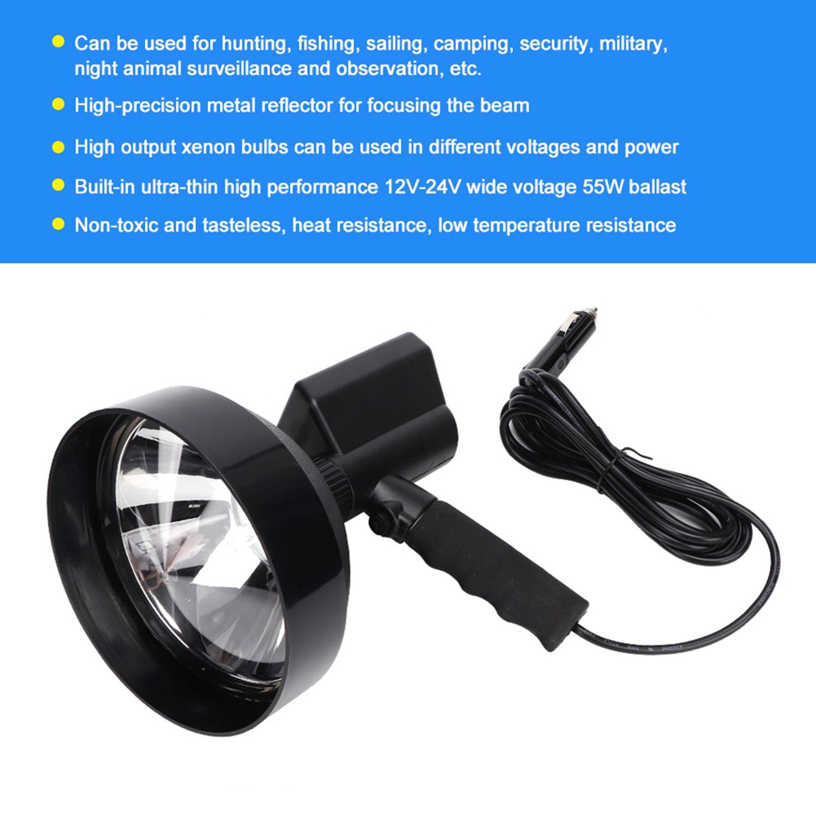 Hid-arbeitsscheinwerfer Für Offroad-umbauten: Hid-scheinwerfer Für Frontstoßstange Und Dach, 12-24 V, 55 W, 4 Zoll, Rote Blende.