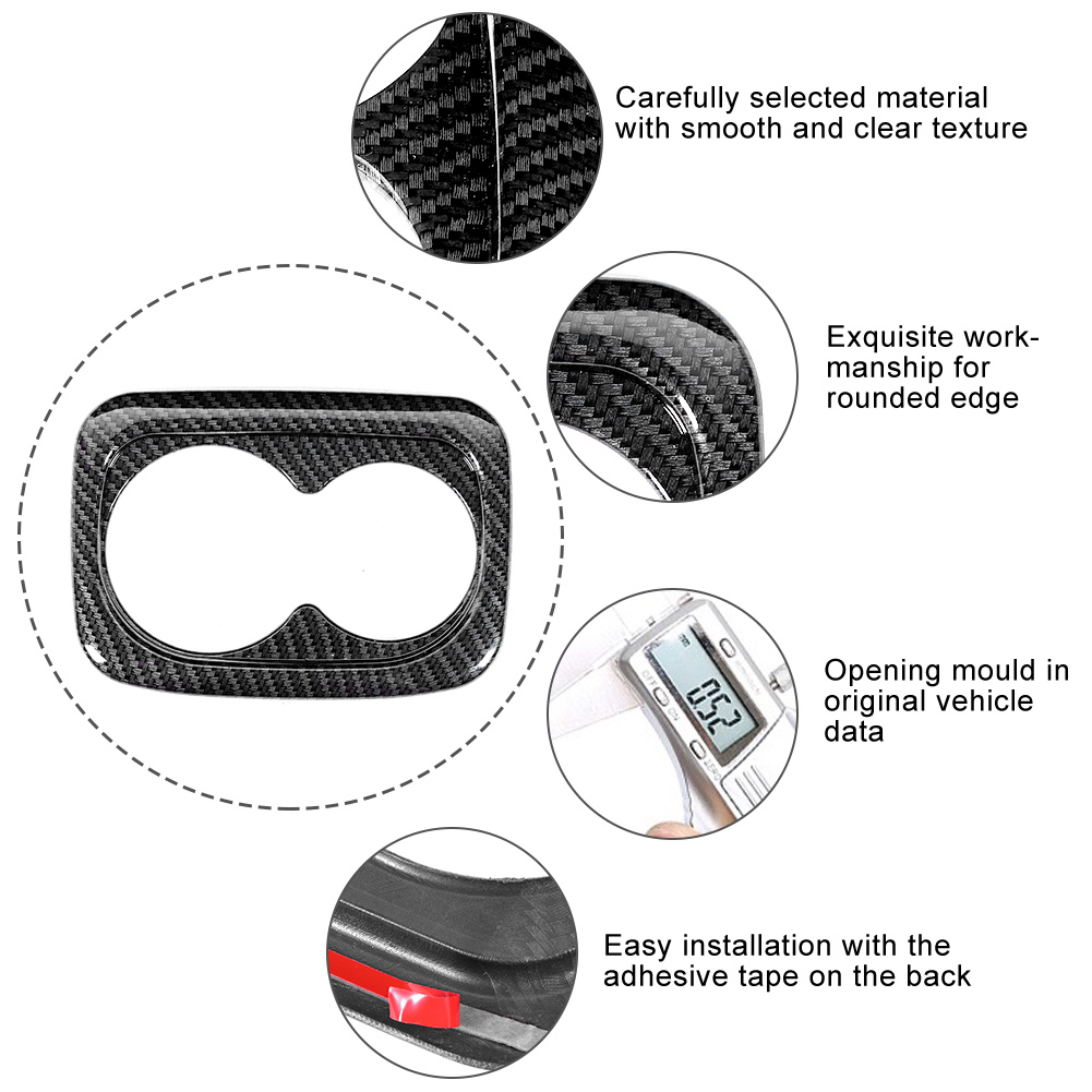 Getränkehalter Hinten Für Honda Civic Der 10. Generation (2016–2019) Mit Carbonfaser-zierleiste