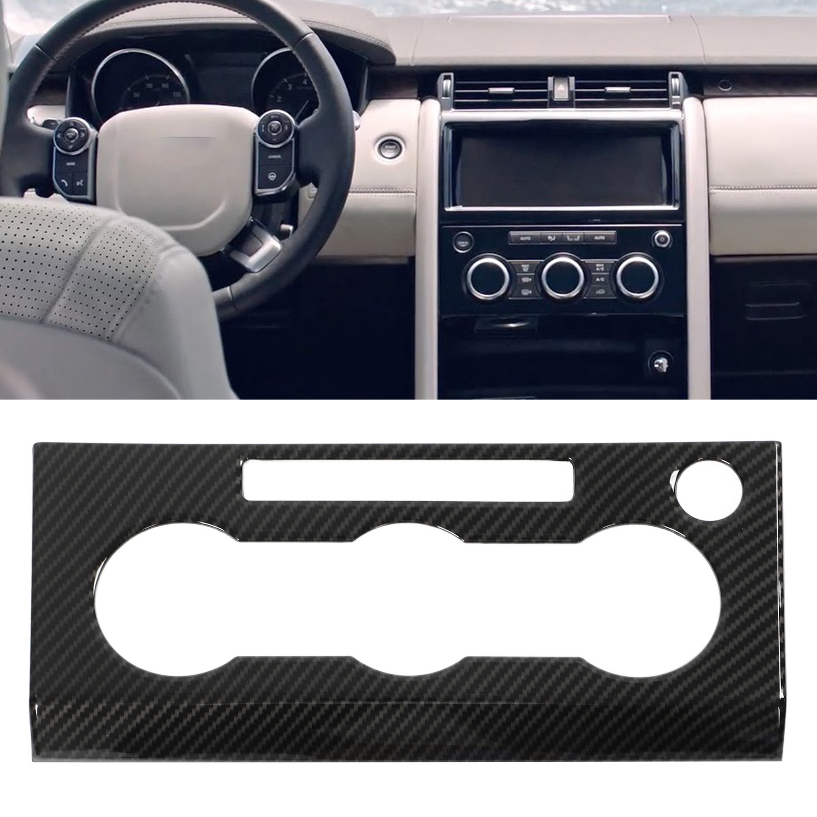 Dekorativer Rahmen In Carbonfaser-optik Für Den Lautstärkeregler Der Klimaanlage Beim Land Rover Discovery 2017-2020