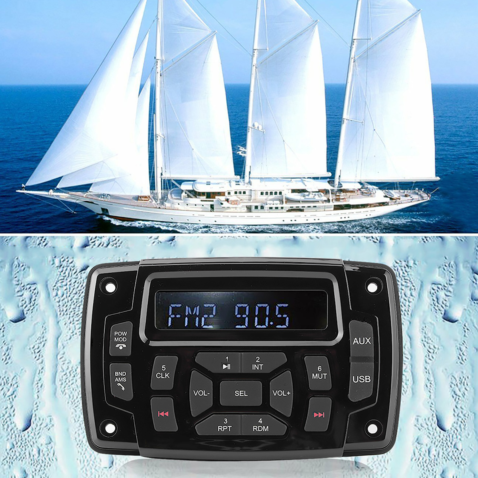 Wasserdichtes 12-v-marineradio Mit Mp3-player, Fm/am-empfänger Und Bluetooth