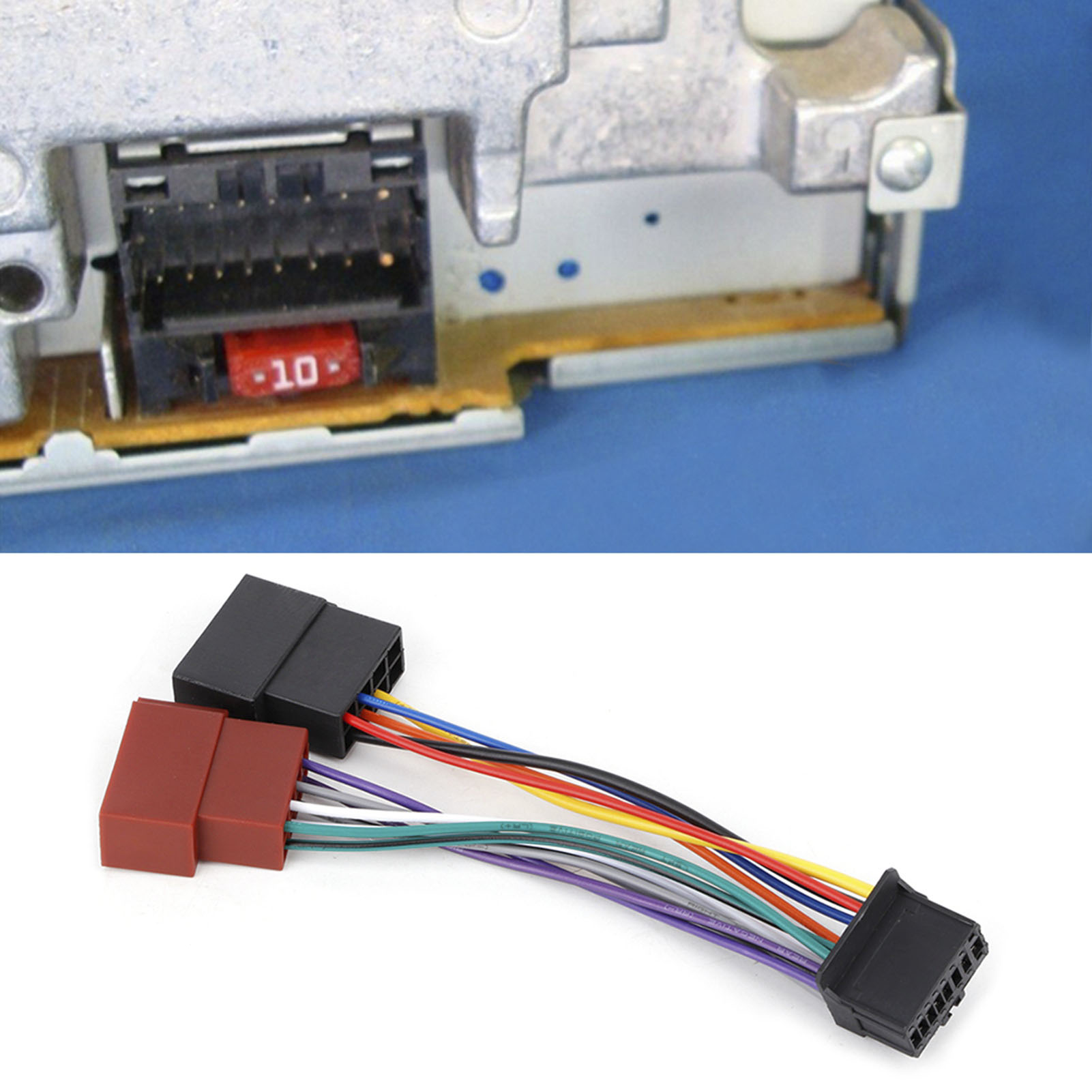 Kabelbaum Für Pioneer Autoradios (ab 2003): 16-poliger Anschluss Auf 8-poligen Mini Iso-stecker.