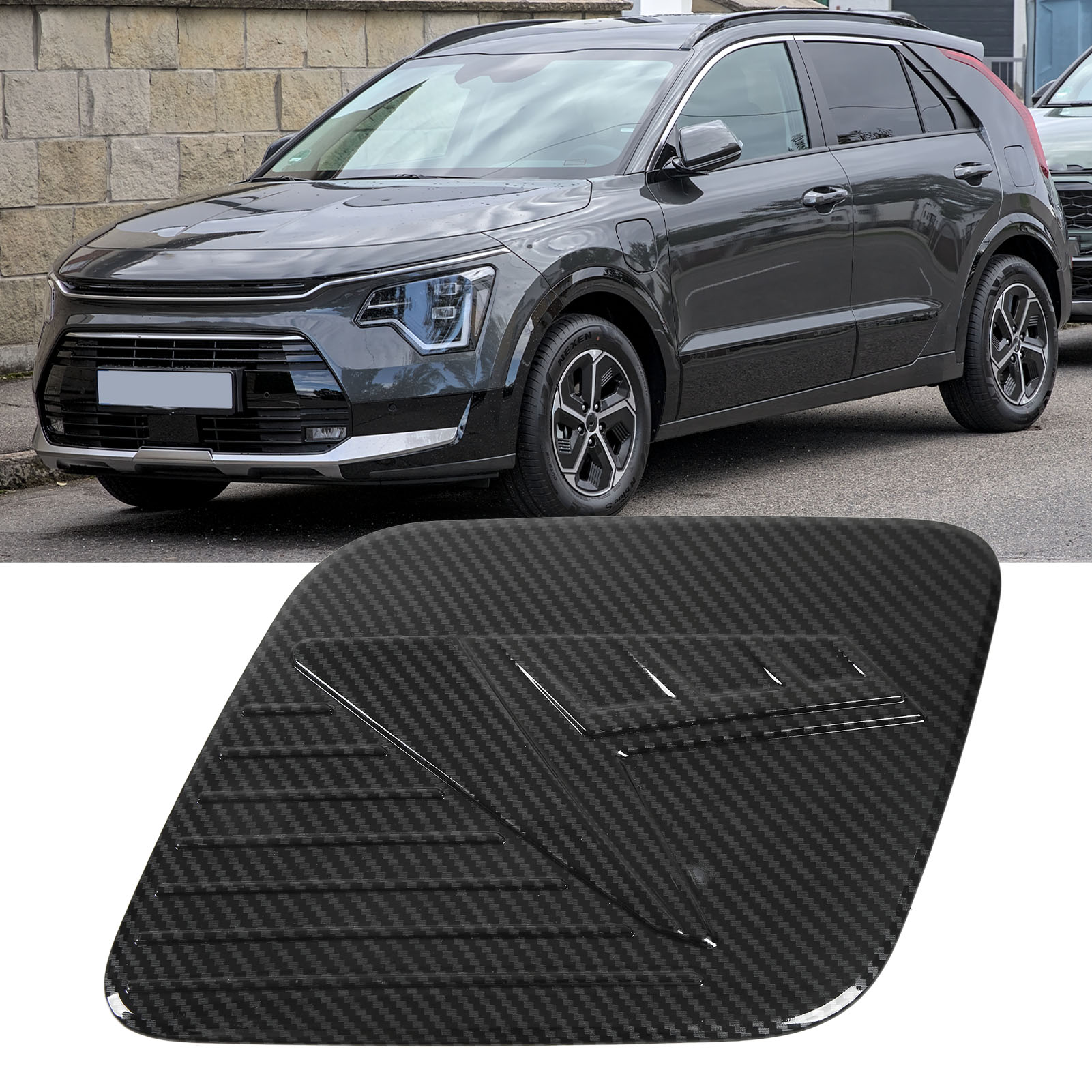 Tankdeckel In Carbon-optik, Kompatibel Mit Kia Niro Sg2 Ab Baujahr 2021