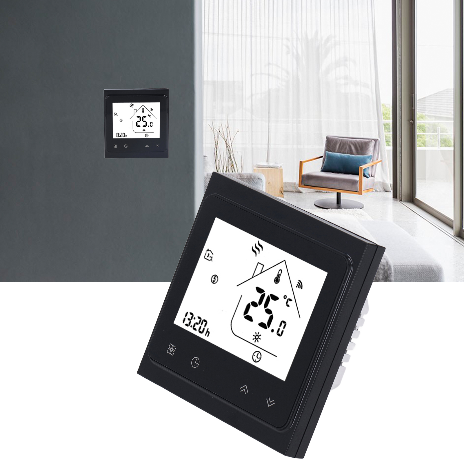 Bht-002gclw Wlan-heizthermostat, Passiver Temperaturregler, Lcd-touchscreen, 95–240 V Digitalthermostat