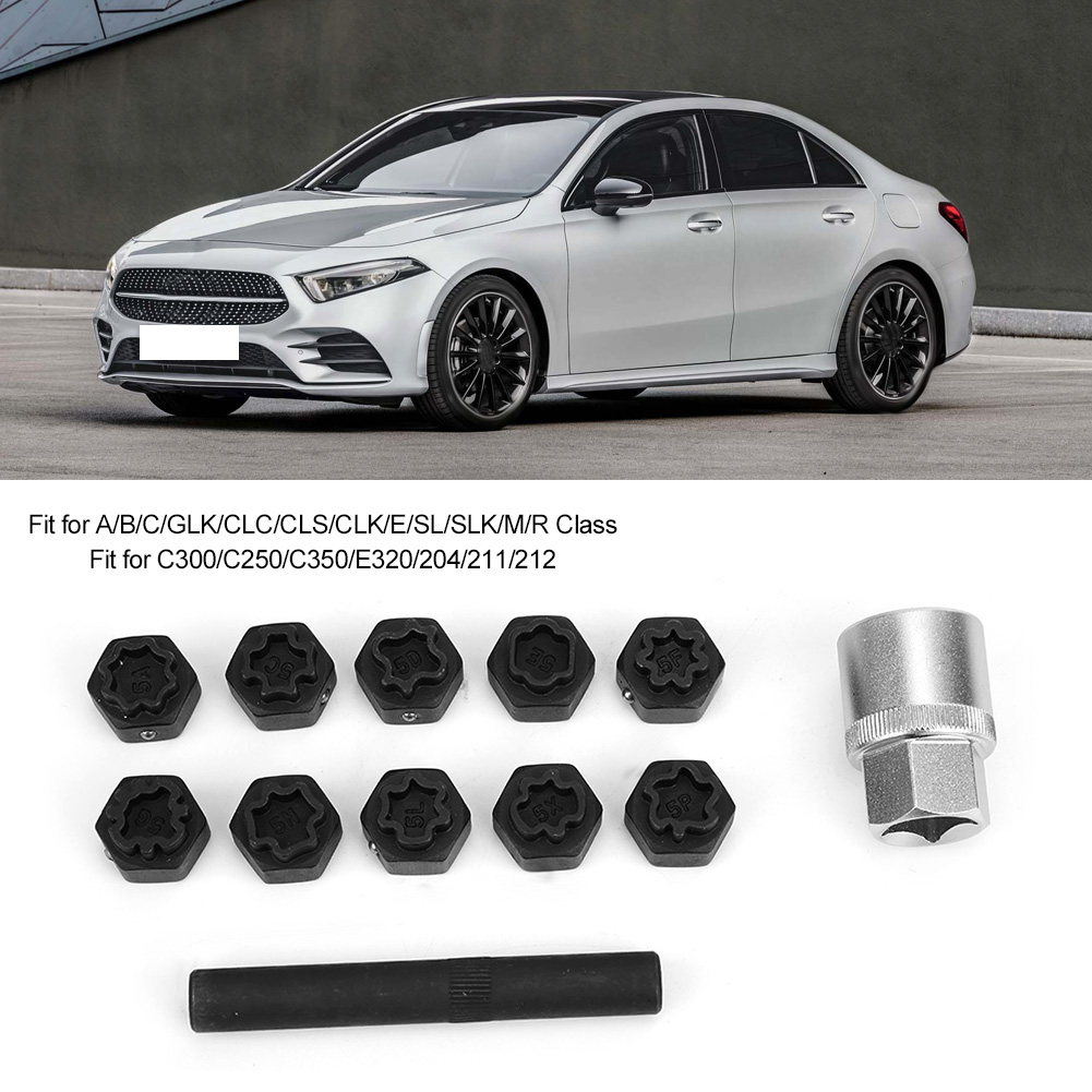 Set Mit 12 Diebstahlsicherungssteckdosen, Kompatibel Mit Benz Und Mercedes - Exklusiv Bei International Warehouse