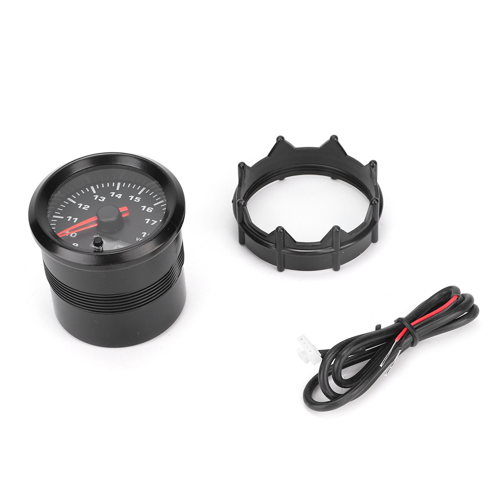 52 Mm (2 Zoll) Hochgeschwindigkeits-schrittmotor-voltmeter Mit Zeiger Und Digitalanzeige, Schwarzes Gehäuse, Für Den Einsatz Und Die Modifizierung Im Automobilbereich.