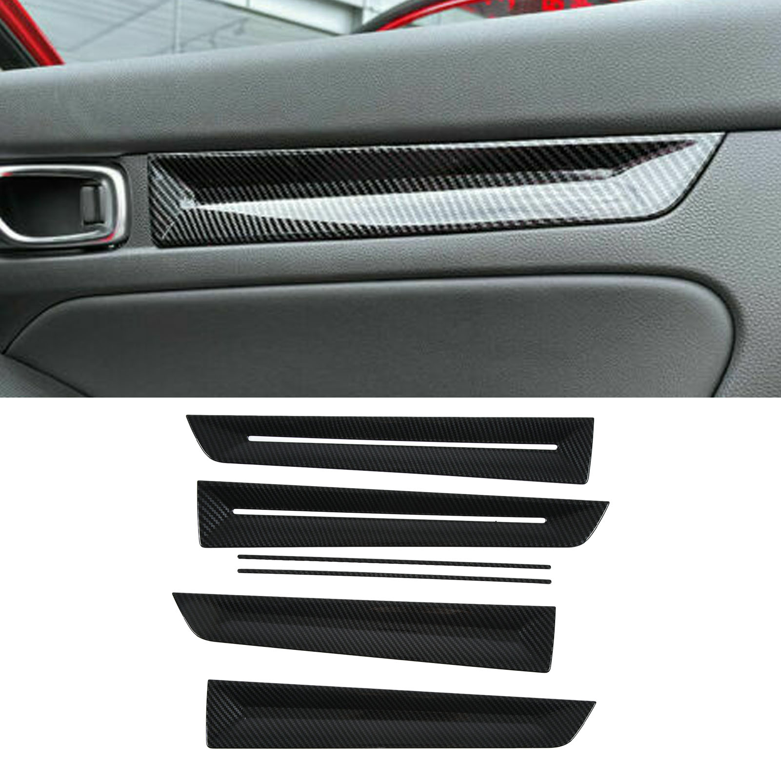 Fahrzeugmodifikation: Türverkleidungen Im Innenraum Des Honda Civic (2022) – Carbonfaser-optik
