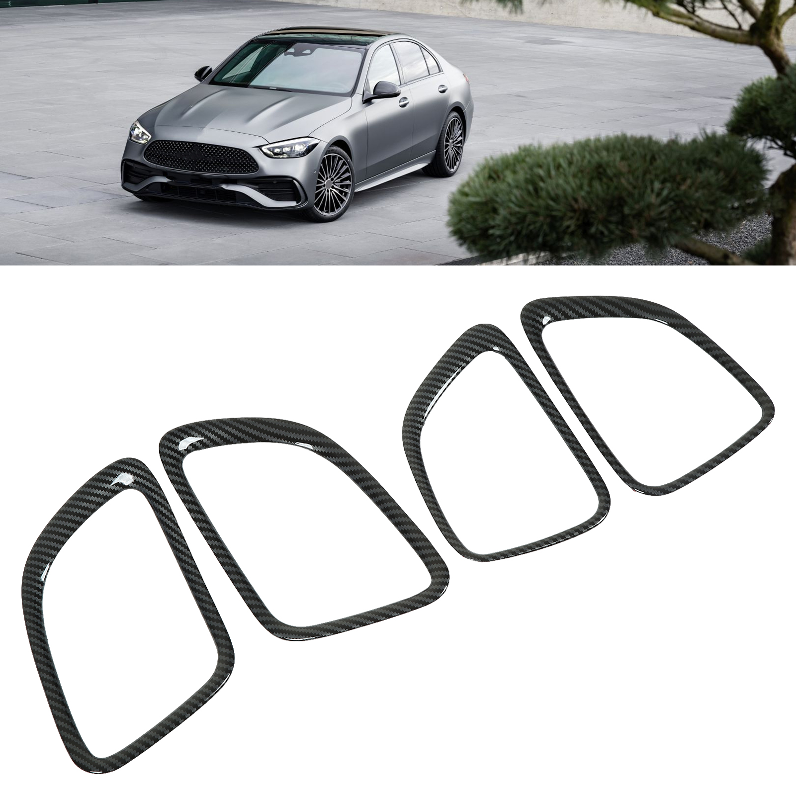 Türlautsprecherblenden In Carbonfaser-optik Für Mercedes-benz C-klasse W206 Ab 2022