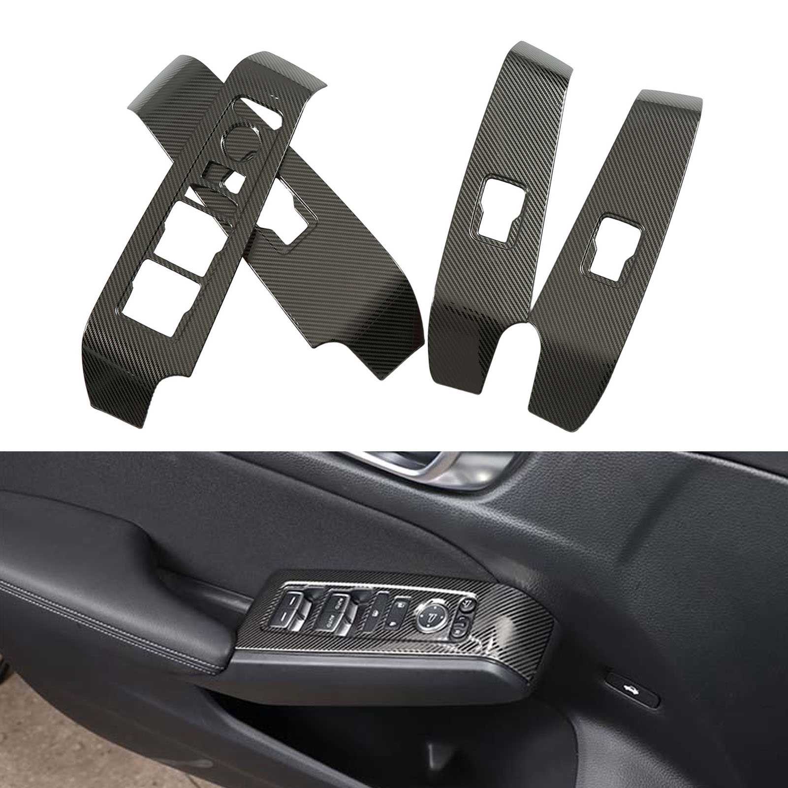 Sätze Edelstahl-kohlefaser-glas-hebeklappenrahmen Für Honda Civic 11. Generation 2022 (oc09620)