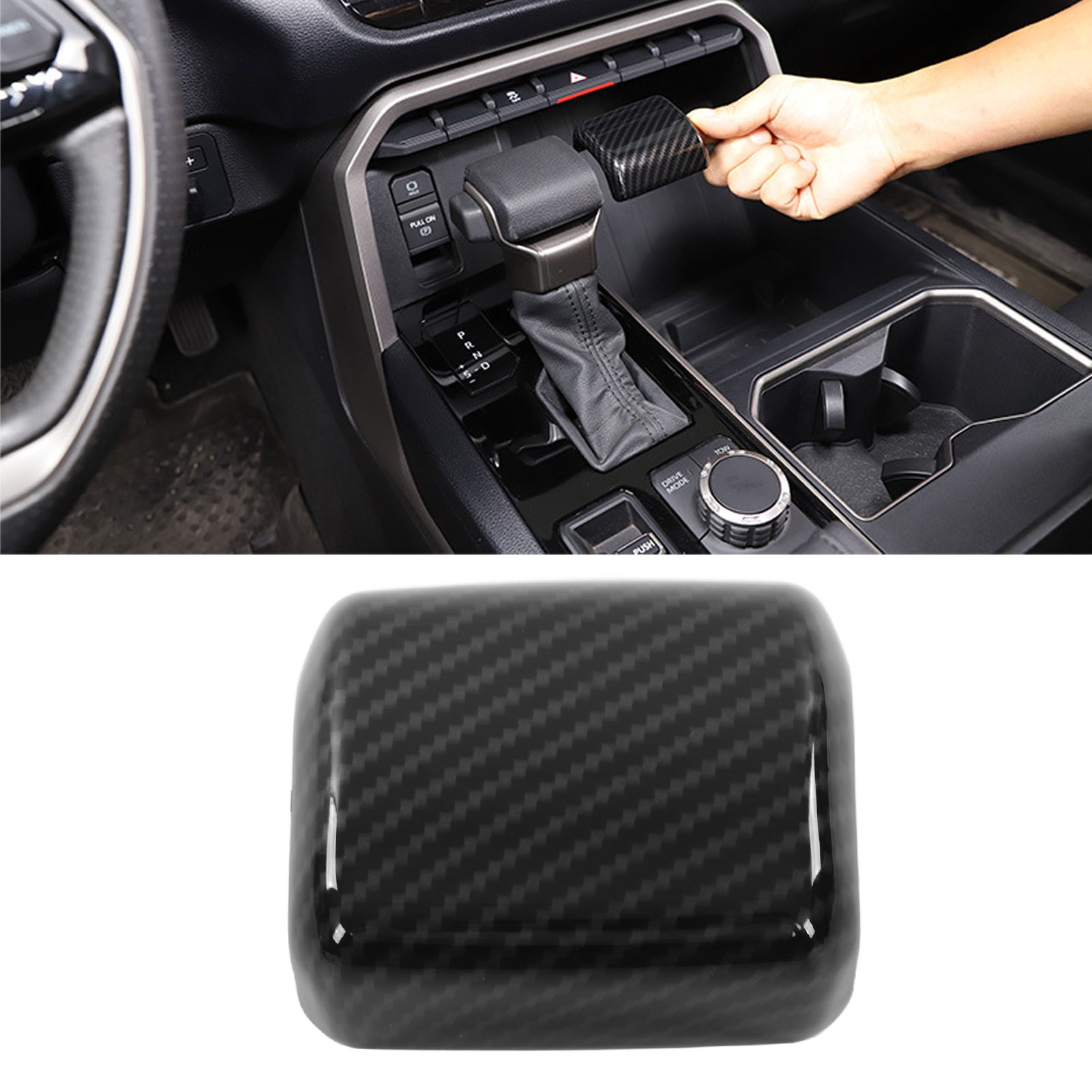 Motorhaubenverkleidung Mit Carbonfaser-textur Für Den Schalthebel Des Toyota Tundra Xk70 Ab 2022 (oc12628)