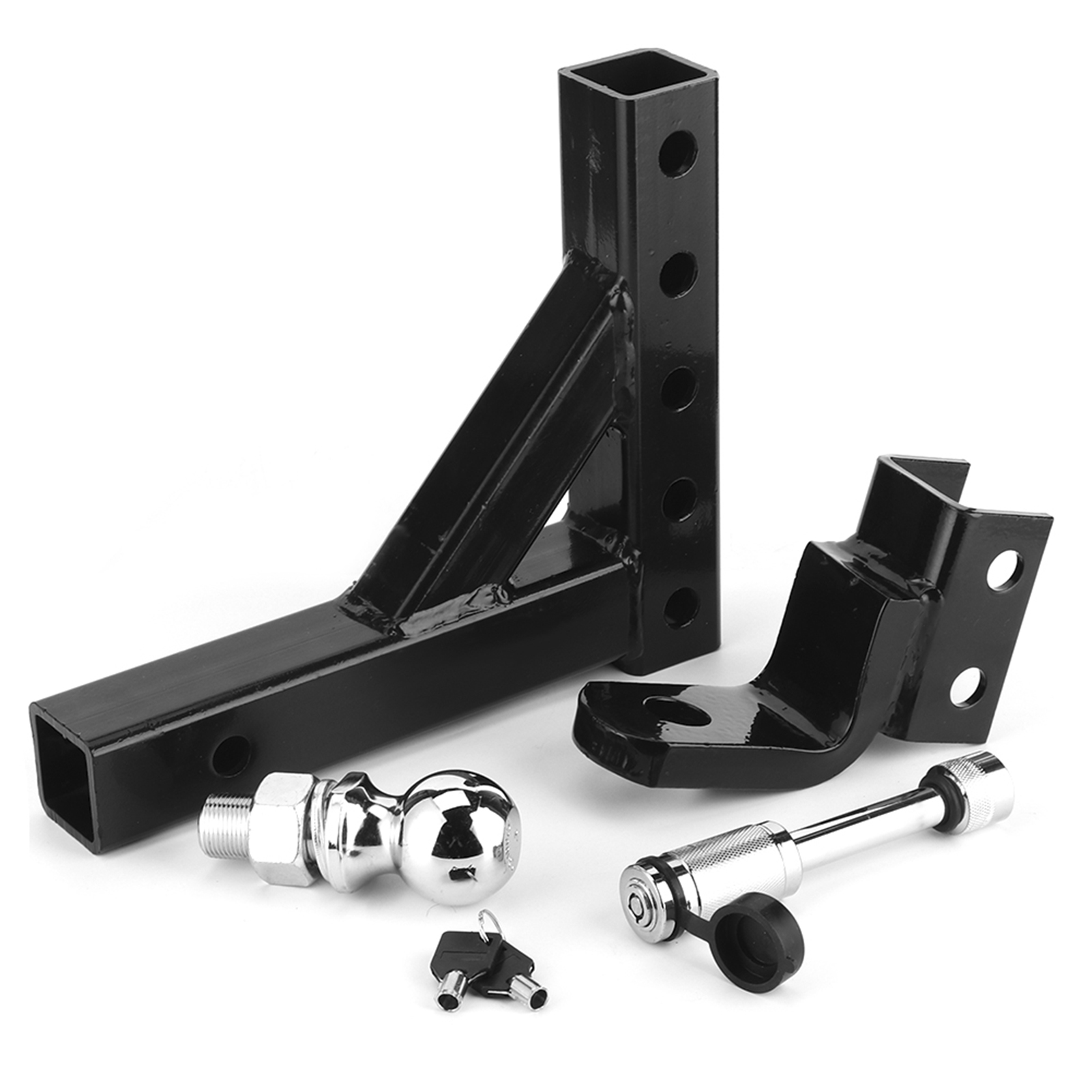 Verstellbare 25 Cm (10 Zoll) Lange Anhängerkupplung Für Geländewagen, Lkw Und Suvs. 6-loch-kugelgelenk, 5 Cm (2 Zoll) Länge, Tragfähigkeit 2722 Kg (6000 Lb).