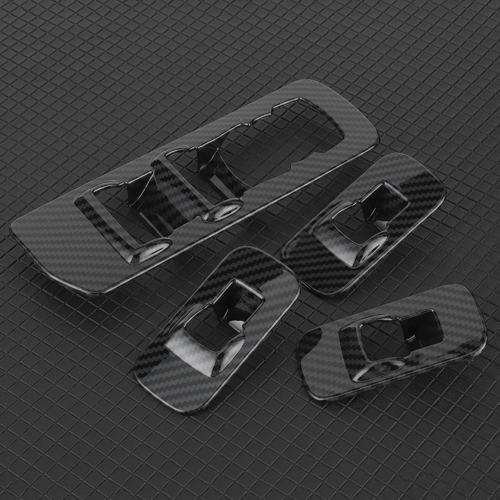 Ford F150 2015-2020 Fahrzeugmodifikation: Dekorative Zierleisten Aus Kohlefaser Für Fensterheberschalter Und Innenarmlehne (4-teilig).