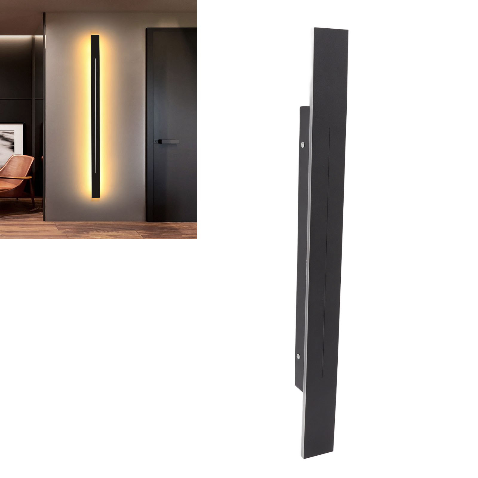 Lineare Wandleuchte Im Modernen Skandinavischen Stil, Metallwandleuchte Für Wohnzimmer (tv-wand), Flur Oder Treppenhaus, Schlichte, Moderne Und Elegante Led-wandleuchte Für Schlafzimmer, 80 Cm