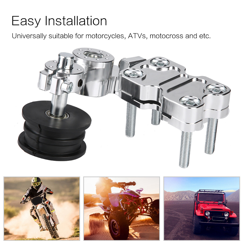 Motorrad-kettenspanner, Automatischer Kettenspanner Mit Spannrad (schwarz)