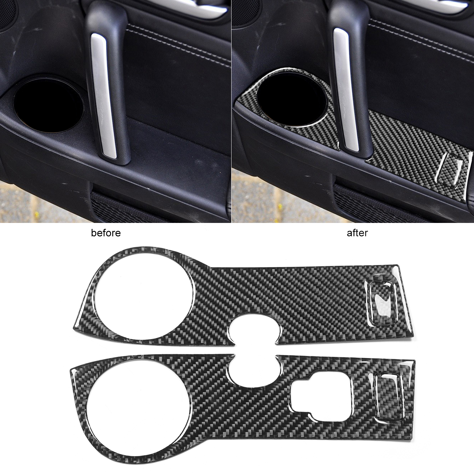 Modifikationen Für Mazda Mx-5 Nc (2009-2015): Türarmlehnenverkleidungen Aus Kohlefaser (4-teilig), Linkslenker (lhd)
