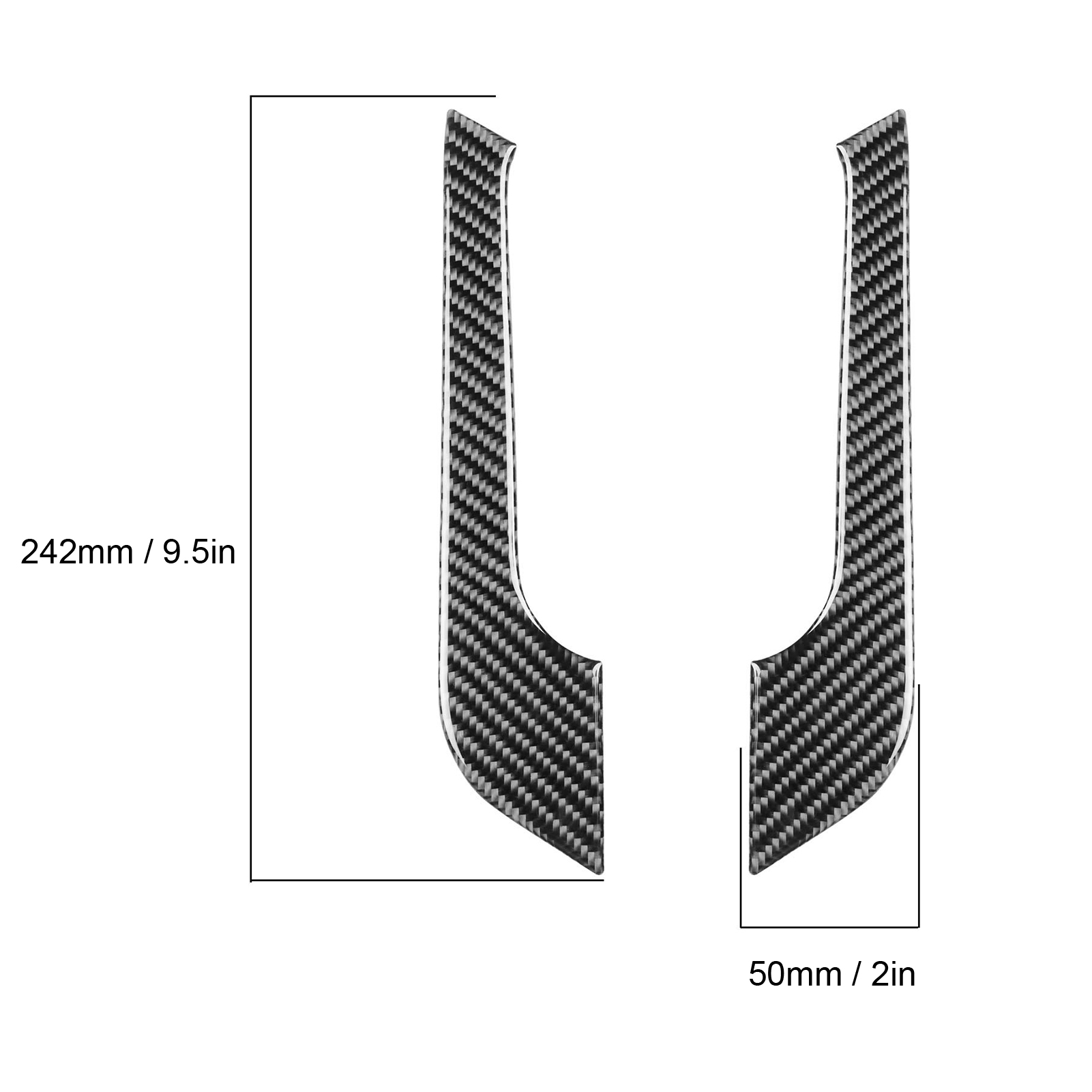 Fahrzeugmodifikation 2011-2014: Carbonfaser-mittelkonsolen-getränkehalter-außenverkleidung Für Dodge Charger (paar)