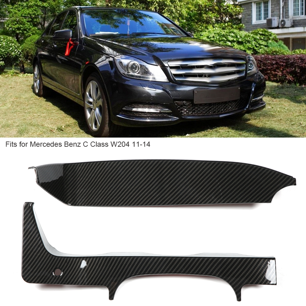 Mercedes-benz C-klasse W204 (2011–2014) Armaturenbrett-displayblende – 2-teiliges Set Aus Abs Und Carbonfaser