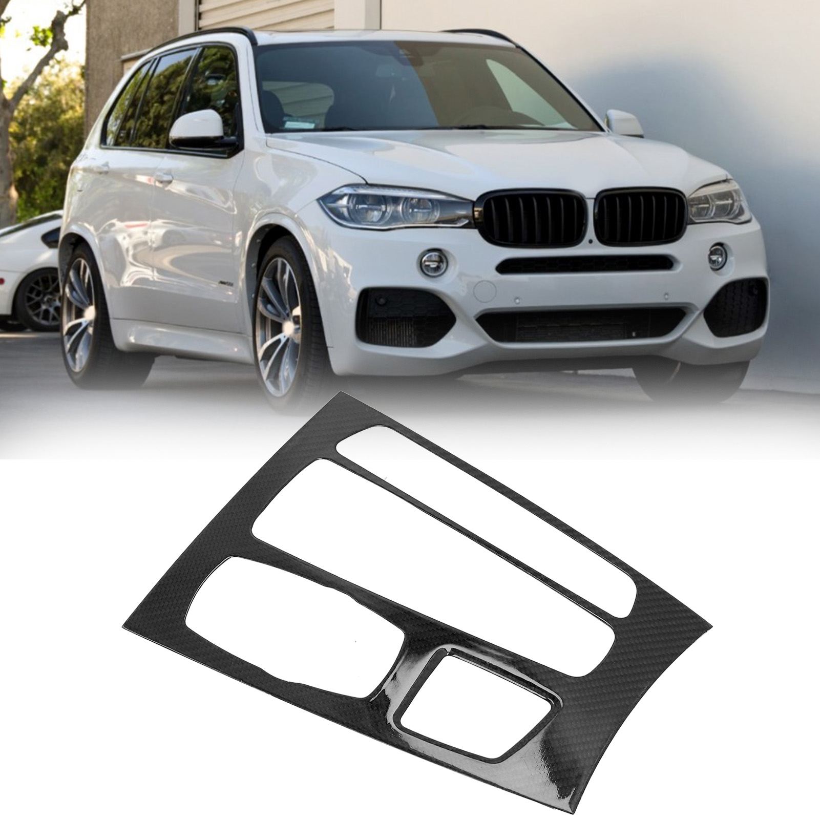 Fahrzeugmodifikation: Bmw X5 X6 14-18 Original Carbonfaser-schalthebelblende (rechte Seite).