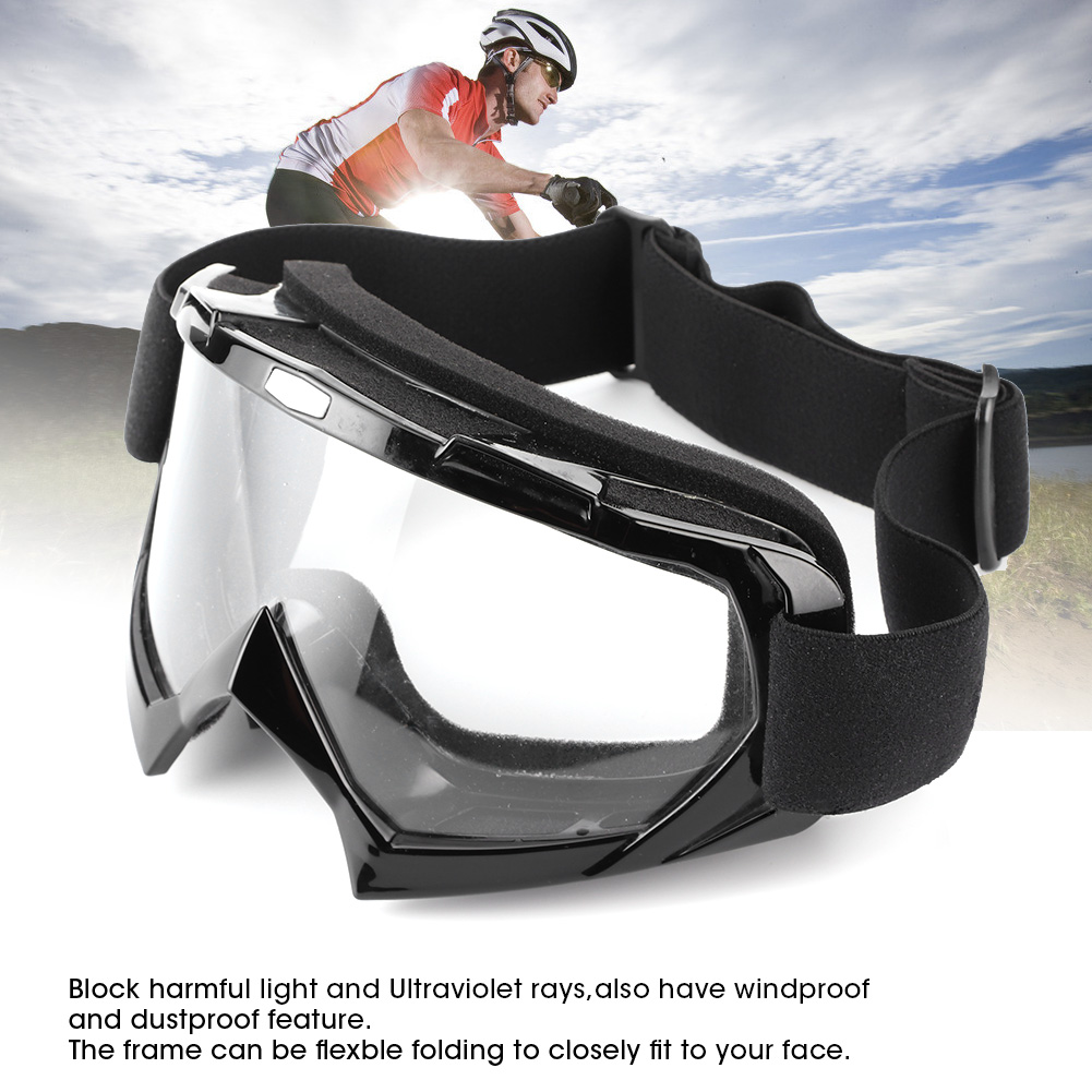 Schwarze Schutzbrille Für Offroad-motorradhelm